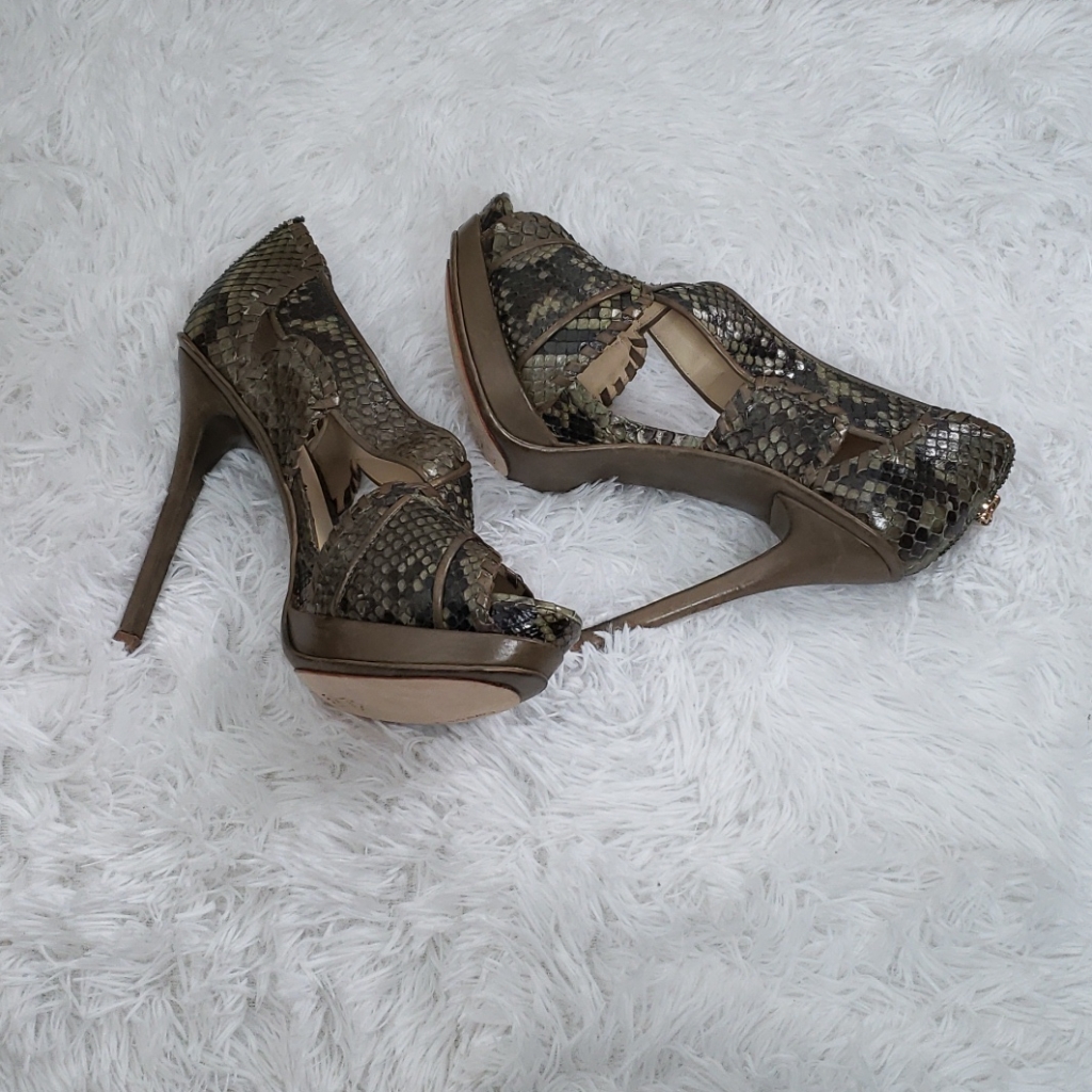 Alexandra Birman Python Stilettos